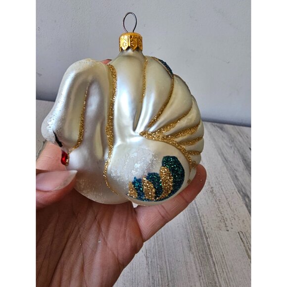 polonaise adler gold peacock swan ornament komozja glass Xmas tree - Picture 5 of 10